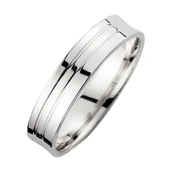 Eheringe Weißgold mit Brillant Breite 5 mm WR0812