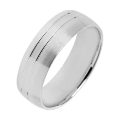 Eheringe Weißgold mit Brillanten Breite 7 mm WR0885