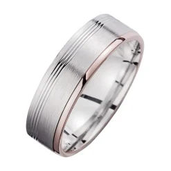 Eheringe Weißgold mit Brillanten Breite 6,5 mm WR0819