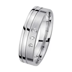 Eheringe Weißgold mit Brillanten Breite 5,5 mm WR1021