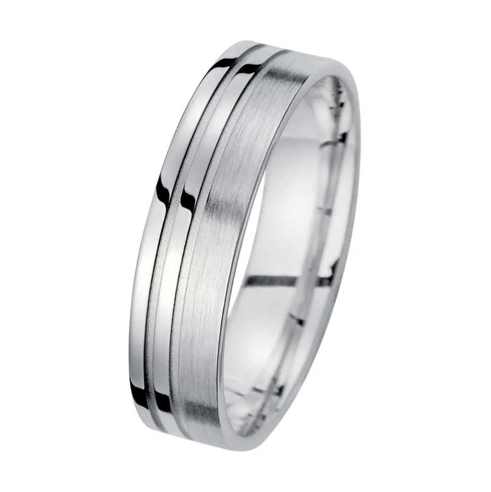 Eheringe Weißgold mit Brillanten Breite 5,5 mm WR1021