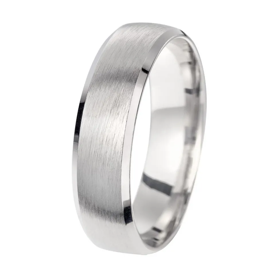 Eheringe Weißgold mit Diamanten Breite 6 mm WR0864