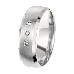 Eheringe Weißgold mit Diamanten Breite 6 mm WR0864