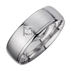 Eheringe Weißgold mit Diamant Breite 6 mm WR0912