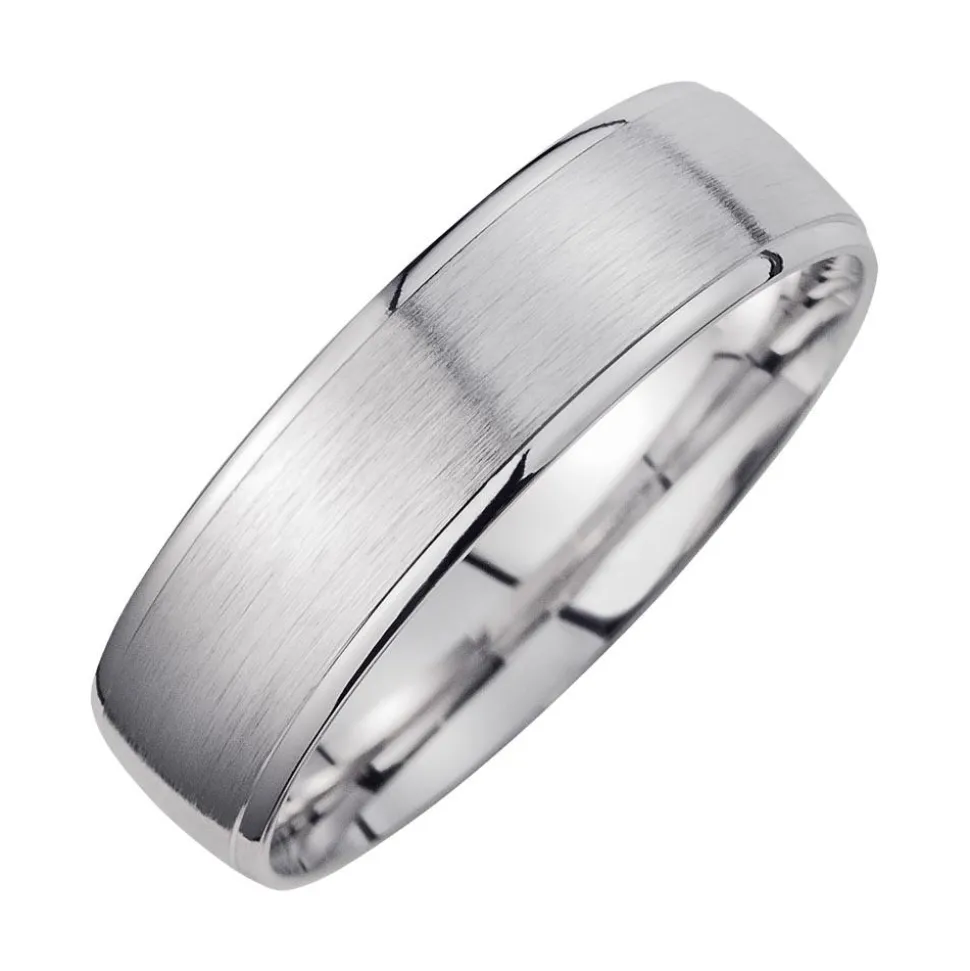 Eheringe Weißgold mit Diamant Breite 6 mm WR0912