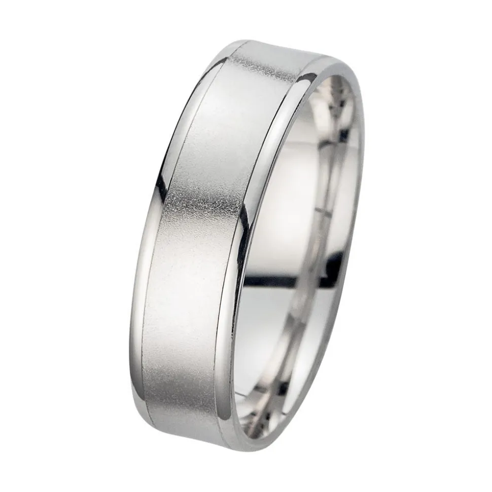 Eheringe Weißgold mit Diamanten Breite 6 mm WR0936