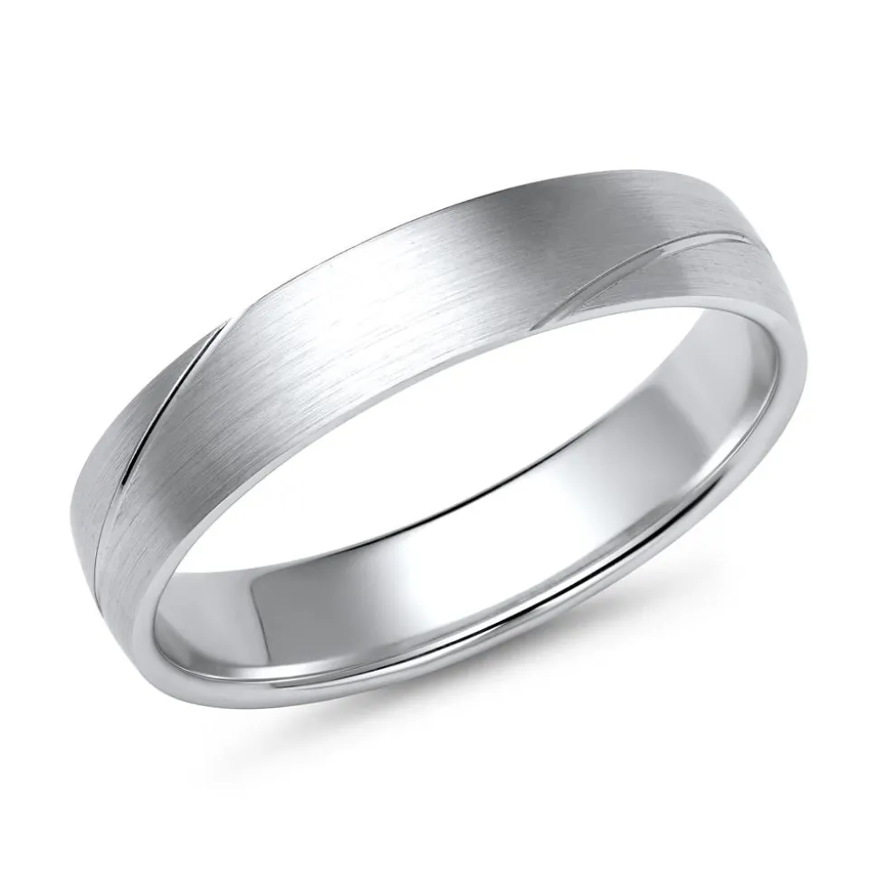 Eheringe Weißgold mit Diamant Breite 4,5 mm WR0763