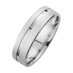 Eheringe Weißgold mit Diamanten Breite 6 mm WR0944