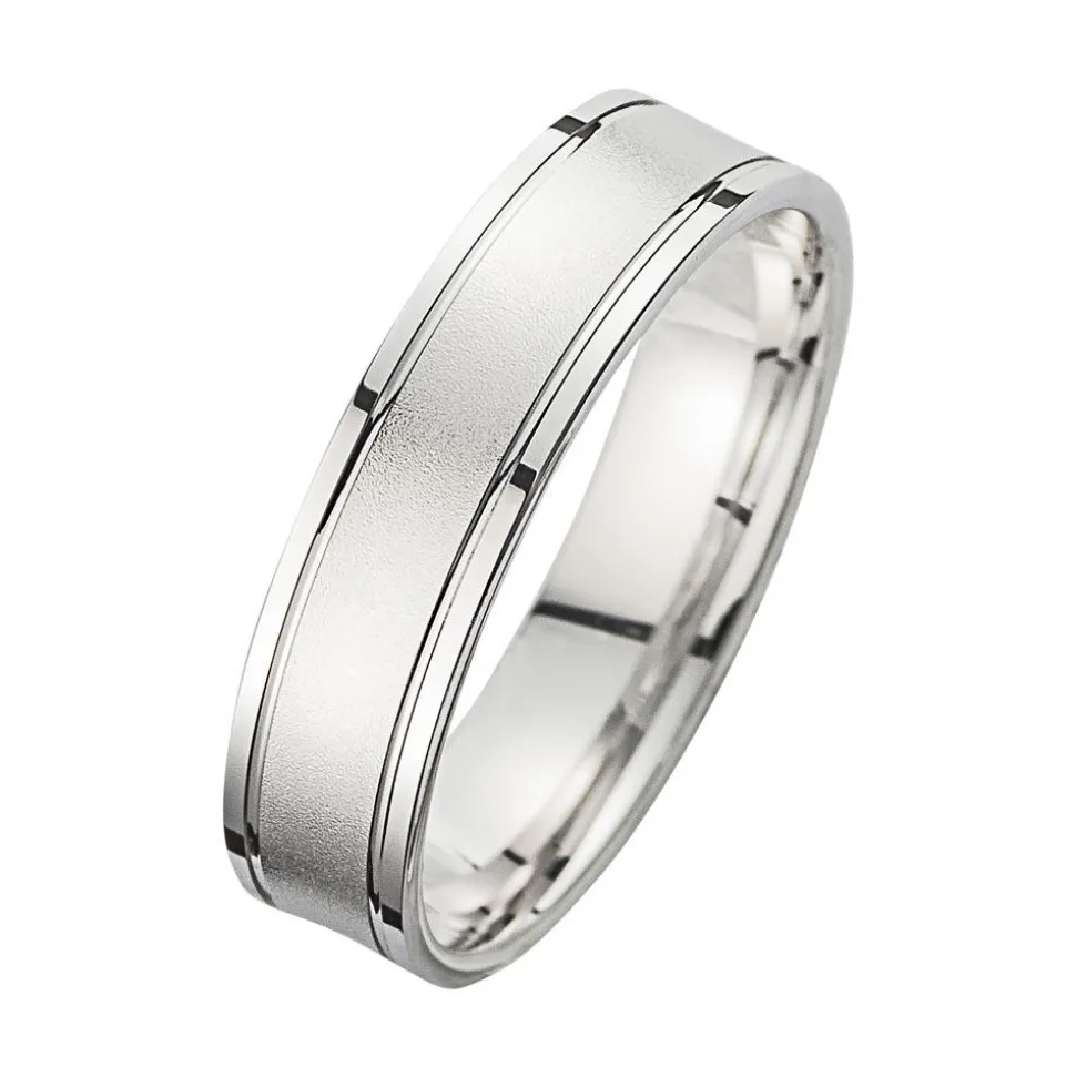 Eheringe Weißgold mit Diamanten Breite 5,5 mm WR0960