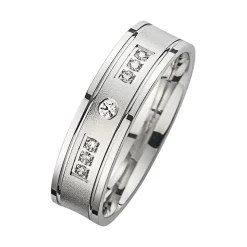 Eheringe Weißgold mit Diamanten Breite 5,5 mm WR0960