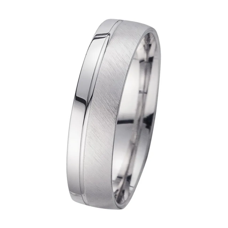 Eheringe Weißgold mit Diamanten Breite 5,5 mm WR0946