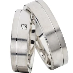 Eheringe Weißgold 6mm 06202