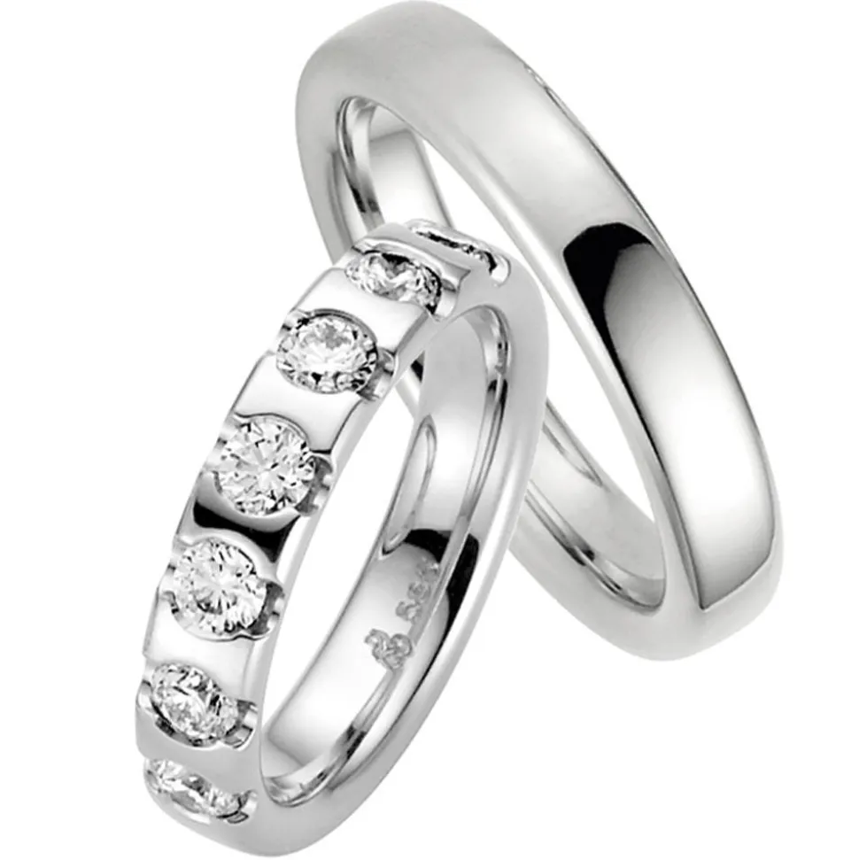 Eheringe Weißgold 4,5mm 39207