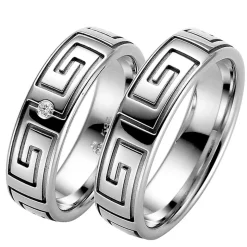 Eheringe Weißgold 6mm 06253