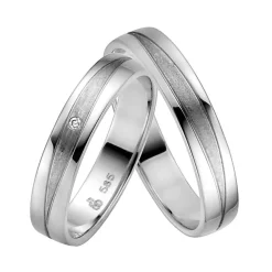 Eheringe Weißgold 4mm 04826