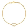 750er Gelbgold-Herz-Armband 28 Diamanten BDB0002-18KG