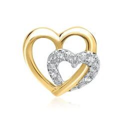 585er Gelbgoldkette Herzen 4 Diamanten DP0115SLK