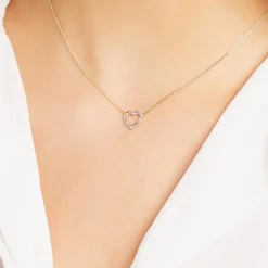 585er Gold Ankerkette Herz Diamanten DN0057