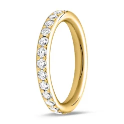 750er Gold Memoire Ring 28 Diamanten DR0363-18KG