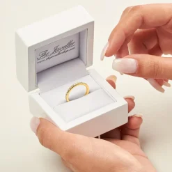 750er Gold Memoire Ring 28 Diamanten DR0363-18KG