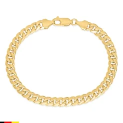 585er Gold Panzerarmband, 6 mm breit BIN1145-14KGSL