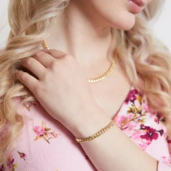 585er Gold Panzerarmband, 6 mm breit BIN1145-14KGSL