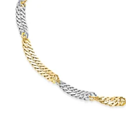 585er Gold Singapurarmband in 2,9 mm Breite, bicolor BIN1159-14KGSL