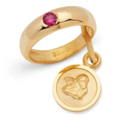 333er Gold Taufkette Rubin Engel KTR0005SLK