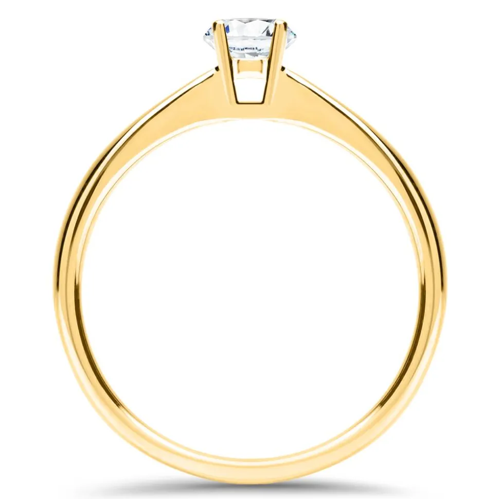 750er Gold Verlobungsring mit Diamant, lab-grown VR0376-LSL