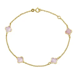 585er Goldarmband für Damen mit Blüten aus Perlmutt GB0035-14KG