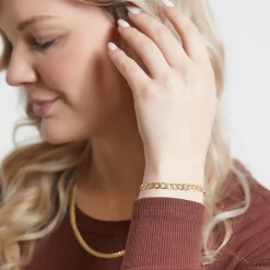 585er Goldarmband mit Panzerkettengliederung, 5,8mm BIN1127-14KGSL