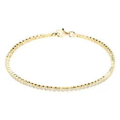 375er Goldarmband mit Zirkonia und Milgrain Edging GB0021-G