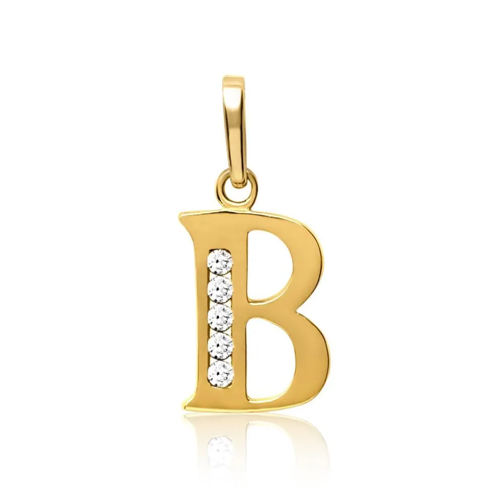 333er Goldkette Buchstabe B mit Zirkonia GP0133SLK