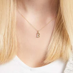333er Goldkette Buchstabe B mit Zirkonia GP0133SLK