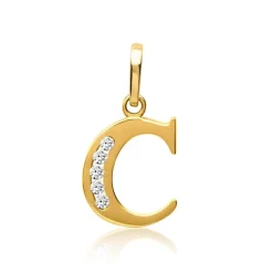 333er Goldkette Buchstabe C mit Zirkonia GP0134SLK
