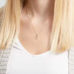 333er Goldkette Buchstabe H mit Zirkonia GP0139SLK