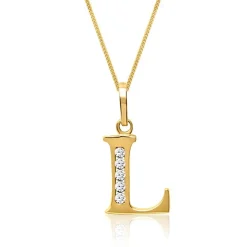 333er Goldkette Buchstabe L mit Zirkonia GP0143SLK