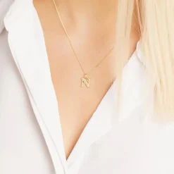 333er Goldkette Buchstabe N mit Zirkonia GP0145SLK