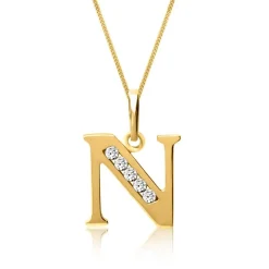 333er Goldkette Buchstabe N mit Zirkonia GP0145SLK