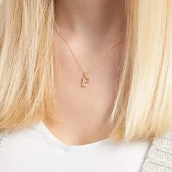 333er Goldkette Buchstabe P mit Zirkonia GP0147SLK