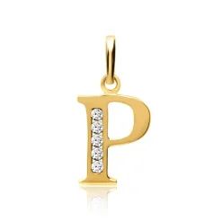 333er Goldkette Buchstabe P mit Zirkonia GP0147SLK