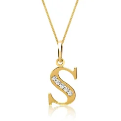 333er Goldkette Buchstabe S mit Zirkonia GP0150SLK