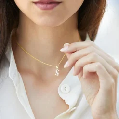 333er Goldkette Buchstabe S mit Zirkonia GP0150SLK