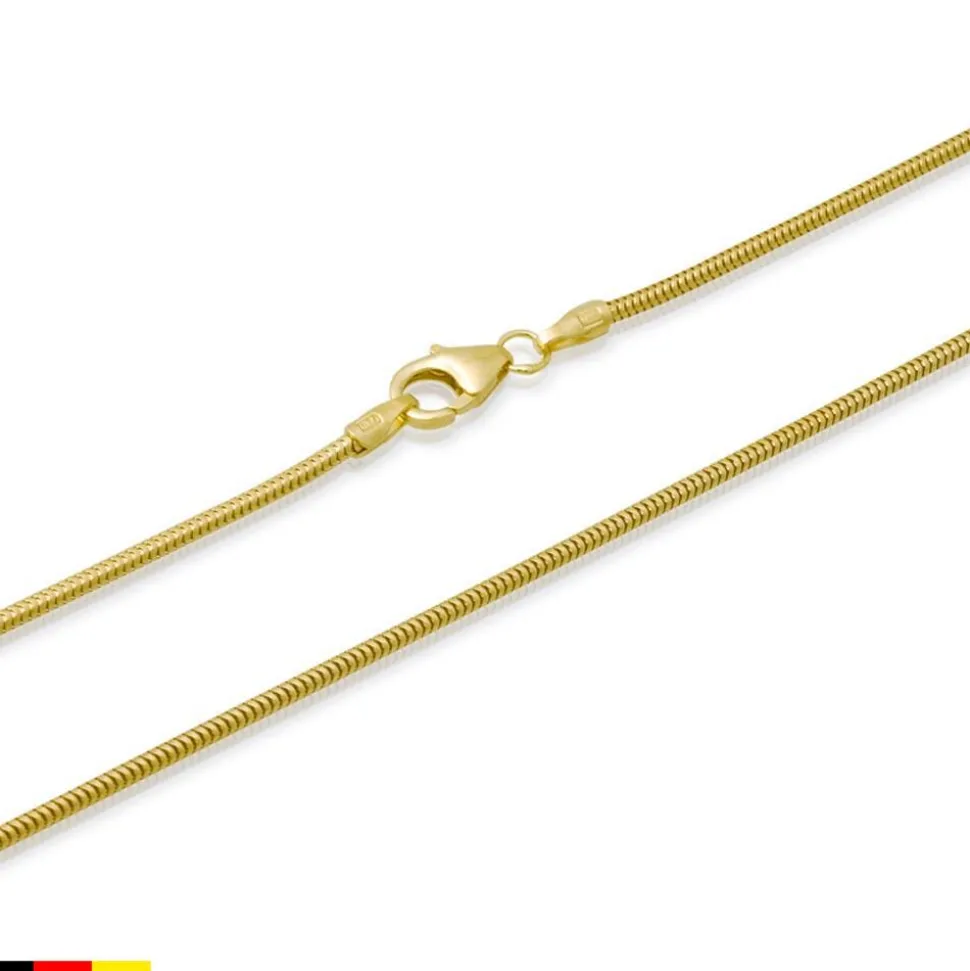 585er Goldkette: Schlangenkette Gold 45cm BIN1077-45