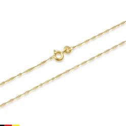 585er Goldkette: Singapurkette Gold 45cm BIN1015-45