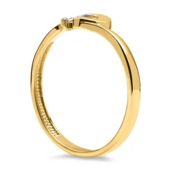 333er Goldring: Gelb- Weißgold mit Zirkonia GR0062