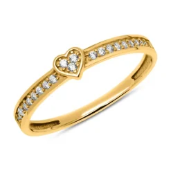333er Goldring mit Herz und Zirkoniasteinen GR0181