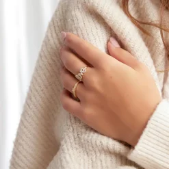 333er Goldring mit Herz und Zirkoniasteinen GR0181