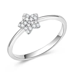 333er Goldring mit Stern aus Zirkonia GR0143