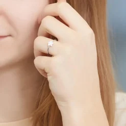 333er Goldring mit Stern aus Zirkonia GR0143